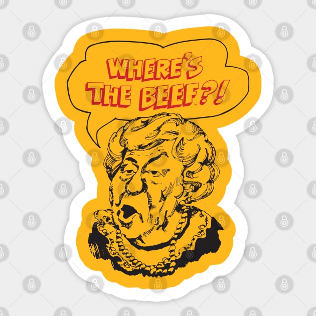 Where's The Beef? - Wendys Sticker by Chewbaccadoll